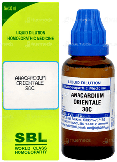 Sbl Anacardium Orientale 30c Dilution 30ml Sbl Anacardium Orientale 30c Dilution 30ml