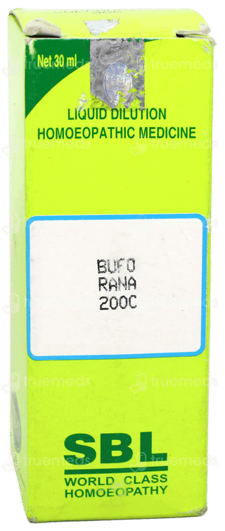Sbl Bufo Rana 200c Dilution 30ml