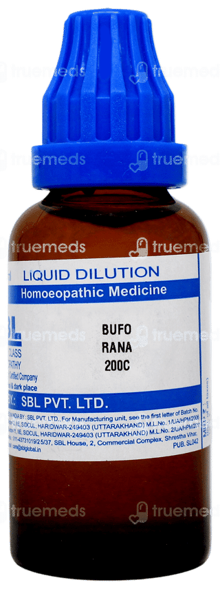Sbl Bufo Rana 200c Dilution 30ml