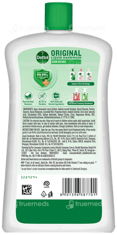 Dettol Original Germ Defence Liquid Handwash 875ml