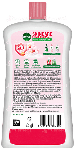 Dettol Skincare Liquid Handwash 875ml