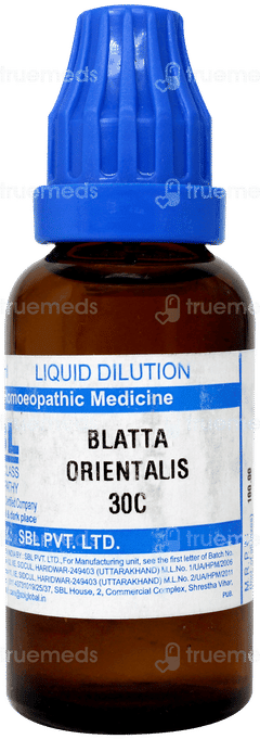 Sbl Blatta Orientalis 30c Dilution 30ml