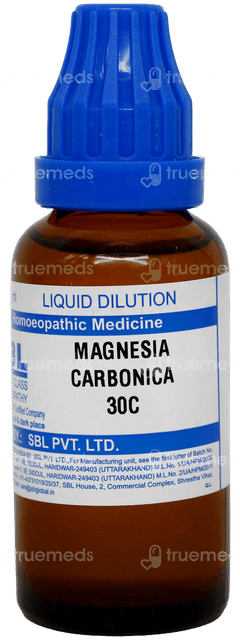 Sbl Magnesia Carbonica 30c Dilution 30ml Sbl Magnesia Carbonica 30c Dilution 30ml
