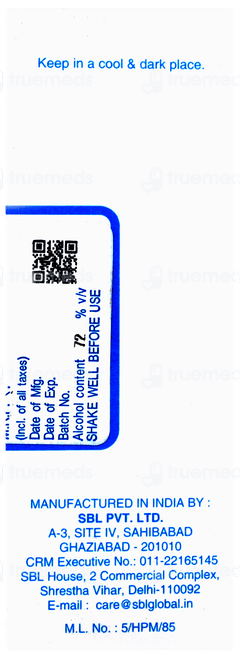 Sbl Aegle Folia Q Mother Tincture 30ml