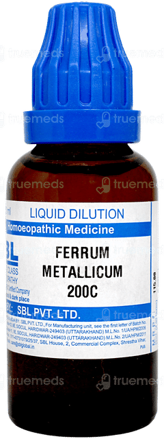 Sbl Ferrum Metallicum 200c Dilution 30ml