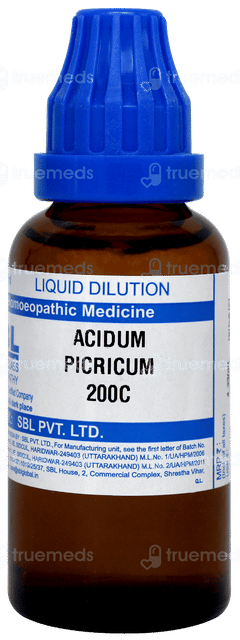 Sbl Acidum Picricum 200c Dilution 30ml Sbl Acidum Picricum 200c Dilution 30ml
