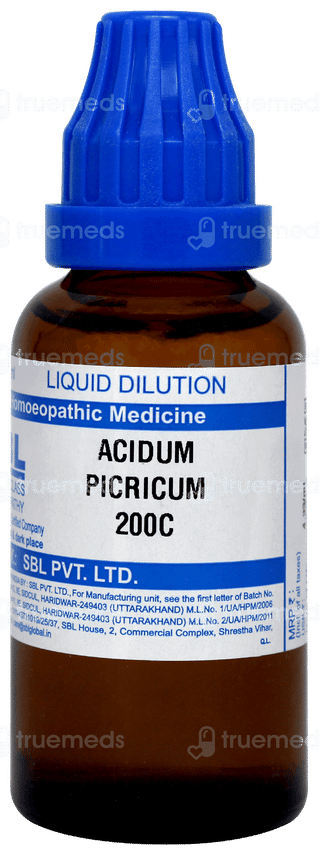 Sbl Acidum Picricum 200c Dilution 30ml
