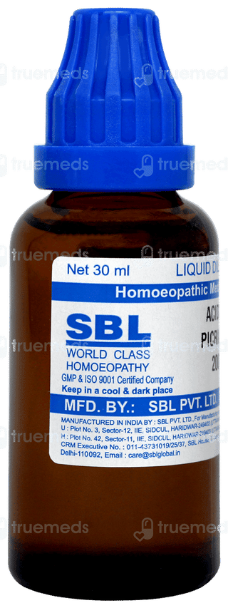 Sbl Acidum Picricum 200c Dilution 30ml