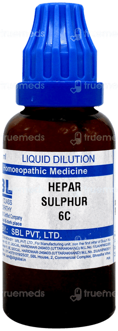Sbl Hepar Sulphur 6c Dilution 30ml