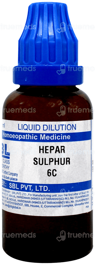 Sbl Hepar Sulphur 6c Dilution 30ml