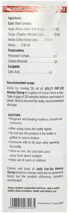 Jolly Fat Go Apple Cider Vinegar 250ml