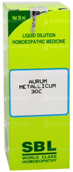 Sbl Aurum Metallicum 30c Dilution 30ml