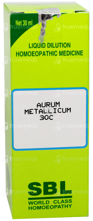 Sbl Aurum Metallicum 30c Dilution 30ml