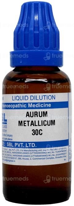Sbl Aurum Metallicum 30c Dilution 30ml