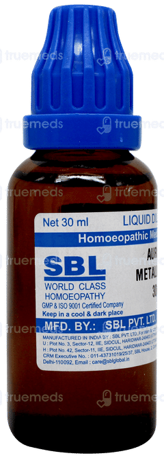 Sbl Aurum Metallicum 30c Dilution 30ml