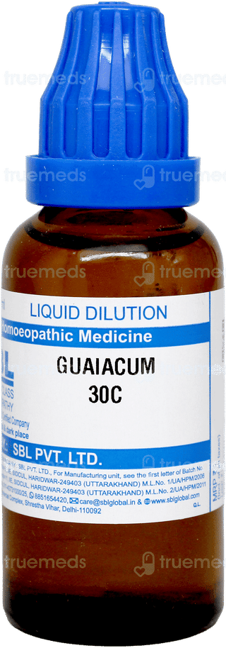 Sbl Guaiacum 30c Dilution 30ml