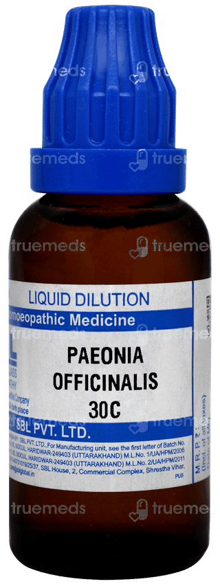 Sbl Paeonia Officinalis 30c Dilution 30ml
