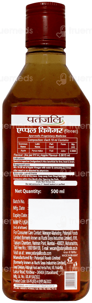 Patanjali Apple Vinegar Sirka 500ml