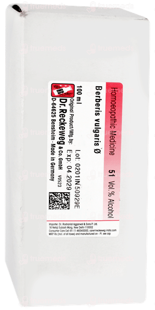 Dr Reckeweg Berberis Vulgaris Q Mother Tincture 100ml