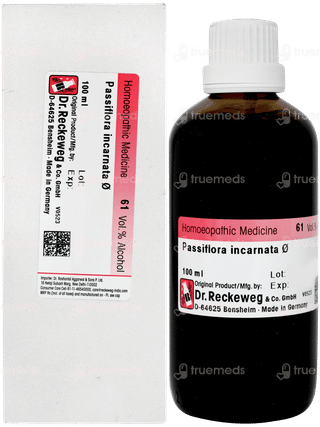 Dr Reckeweg Passiflora Incarnata Q Mother Tincture 100ml