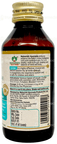 Maharishi Ayurveda Kasni 100Ml With Kanth Sudha Pastille 30 Free