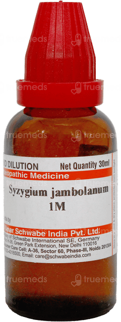 Dr Willmar Schwabe Syzygium Jambolanum 1m Dilution 30ml Dr Willmar Schwabe Syzygium Jambolanum 1m Dilution 30ml