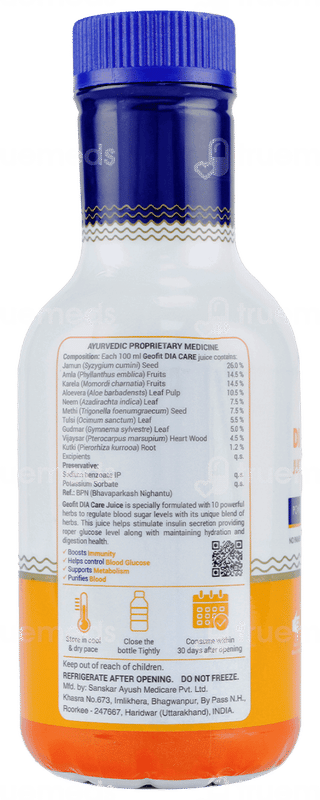Geofit Dia Care No Sugar Juice 500Ml