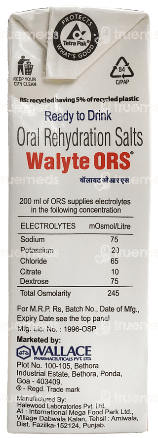 Walyte Ors Who Mango Flavour Ready To Drink 200ml