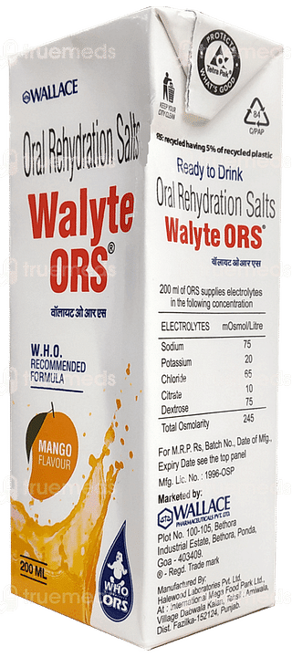 Walyte Ors Who Mango Flavour Ready To Drink 200ml