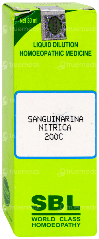 Sbl Sanguinarina Nitrica 200c Dilution 30ml