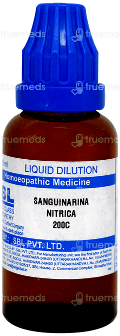 Sbl Sanguinarina Nitrica 200c Dilution 30ml
