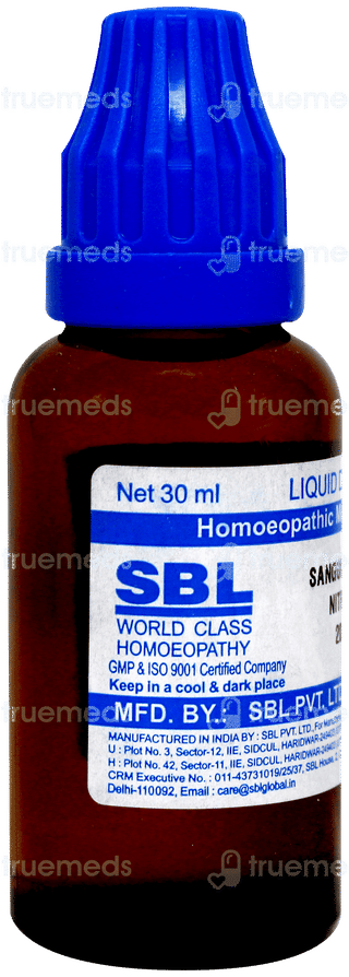 Sbl Sanguinarina Nitrica 200c Dilution 30ml