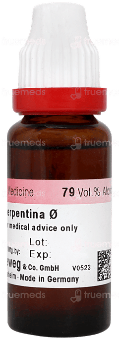 Dr Reckeweg Rauwolfia Serpentina Q Mother Tincture 20ml