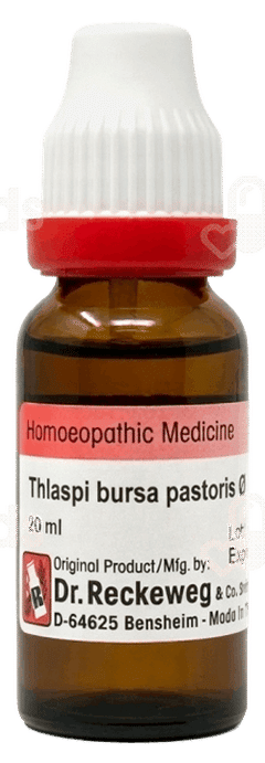 Dr Reckeweg Thlaspi Bursa Pastoris Q Mother Tincture 20Ml Dr Reckeweg Thlaspi Bursa Pastoris Q Mother Tincture 20Ml