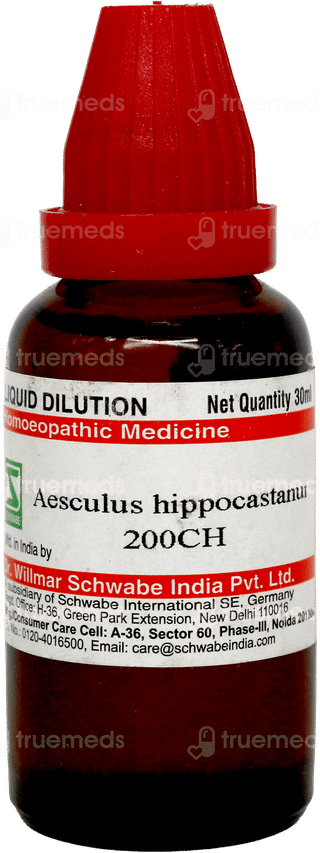 Dr Willmar Schwabe Aesculus Hippocastanui 200ch Dilution 30ml