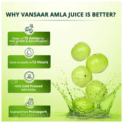 Vansaar 45+ Immunity Booster Cold Pressed Amla Juice 1 L