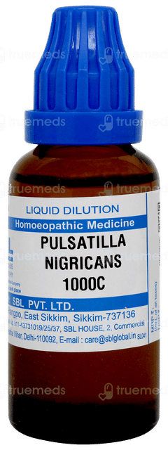 Sbl Pulsatilla Nigricans 1000c Dilution 30ml