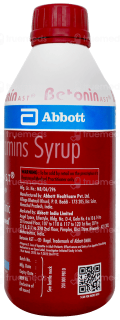 Betonin Ast No Added Sugar Tonic 450ml