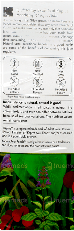 Kapiva Ayur Foods Tulsi Giloy Juice 1 L Kapiva Ayur Foods Tulsi Giloy Juice 1 L