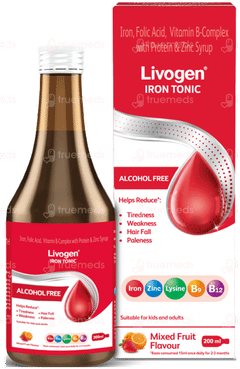 Livogen Alcohol Free Mixed Fruit Flavour Iron Tonic 200ml