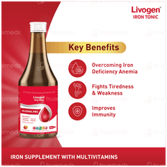 Livogen Alcohol Free Mixed Fruit Flavour Iron Tonic 200Ml