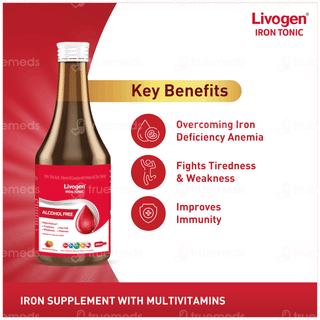 Livogen Alcohol Free Mixed Fruit Flavour Iron Tonic 200Ml