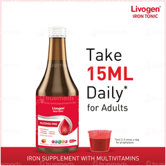 Livogen Alcohol Free Mixed Fruit Flavour Iron Tonic 200Ml