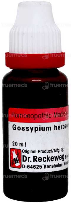 Dr Reckeweg Gossypium Herbaceum Q Mother Tincture 20ml