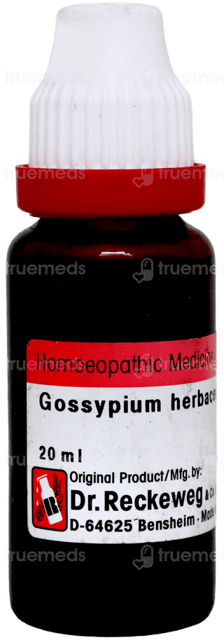 Dr Reckeweg Gossypium Herbaceum Q Mother Tincture 20ml