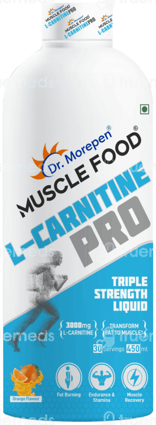 Dr Morepen Muscle Food L Carnitine Pro Orange Flavour Liquid 450ml