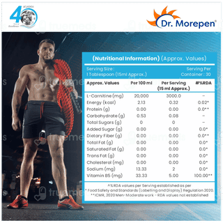 Dr Morepen Muscle Food L Carnitine Pro Orange Flavour Liquid 450ml