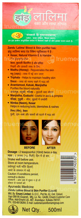 Zandu Lalima Blood & Skin Purifier Liquid 500ml