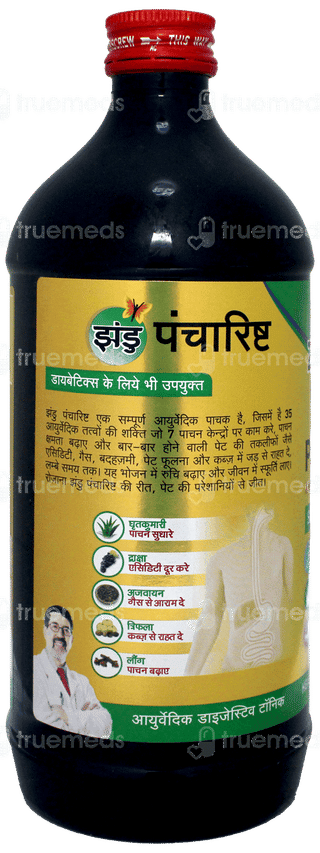 Zandu Pancharishta No Added Sugar Digestive Tonic 650ml