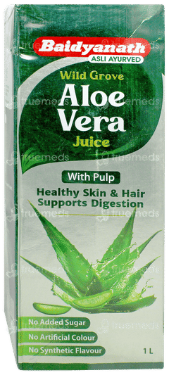 Baidyanath Wild Grove Aloe Vera No Added Sugar With Pulp Juice 1 L
